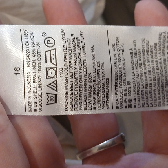 New Banana Republic Factory Linen Blend Button Front Midi Dress Blue Size 16 - Picture 7 of 9